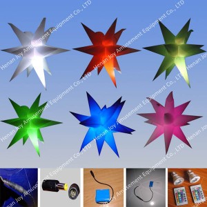 colorful led inflatable stars