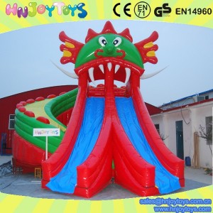 inflatable dragon slide for amusement park