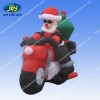 christmas inflatable santa claus driving motorcycle