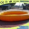 yellow inflatable round pool