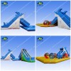 dolphin shape water slide with pool