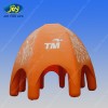 Versatile inflatable orange-dome 8 leg tent for party use