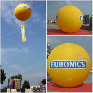 yellow advertising balloon on hot sale