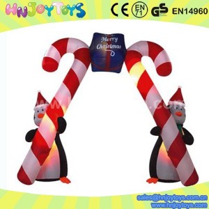 christmas inflatable penguin archway