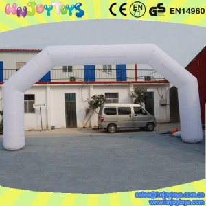 large inflatable white arch
