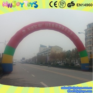 colorful advertising arch