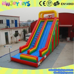 inflatable tiger dry slide