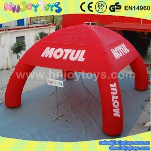 large inflatable red tent