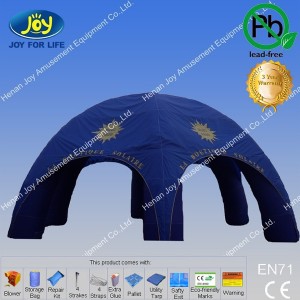 Outdoor use blue color Inflatable Dome Tents