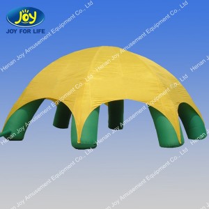 Yellow color camping inflatable tent with factory price